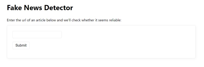 Fake News Detector – screenshot 1