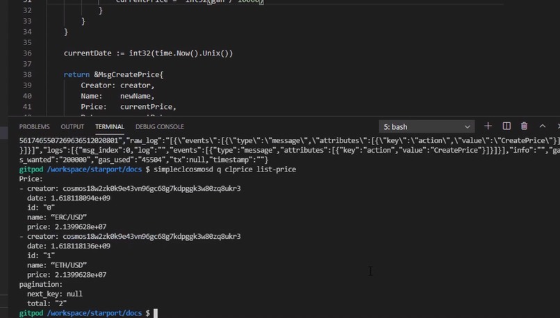 Simple Chainlink Cosmos Module – screenshot 3