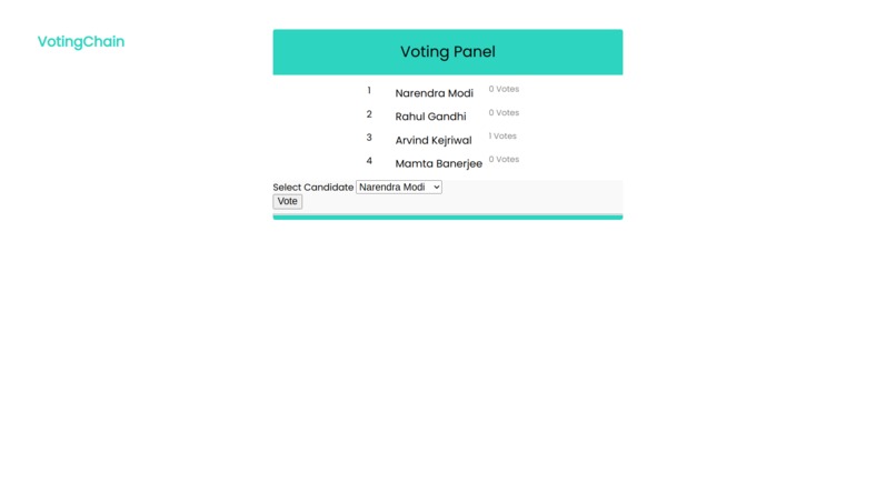 VotingChain – screenshot 2