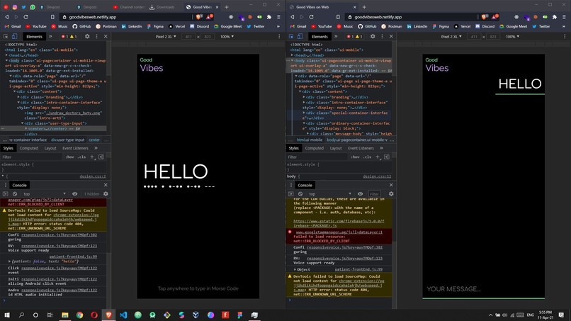 A Chat App for the Deaf Blind - Good Vibes Web – screenshot 1
