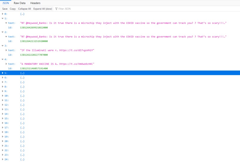 Covid Misinformation Bot – screenshot 2
