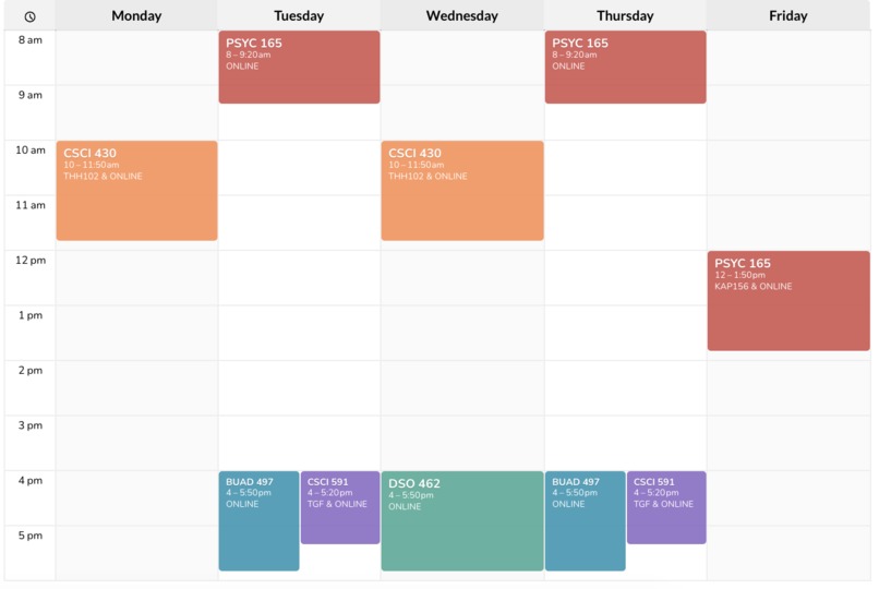 College Schedule Generator – screenshot 1