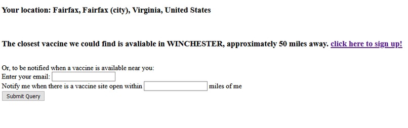 Vaccine Finder – screenshot 1