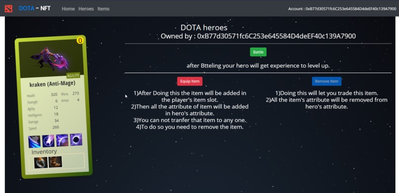 Dota compound NFTs – screenshot 3