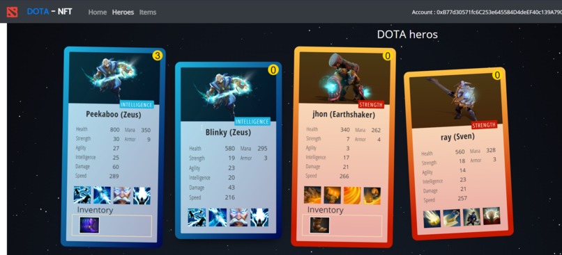 Dota compound NFTs – screenshot 1