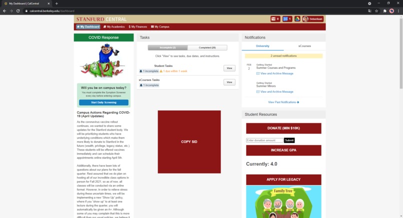 StanfurdCentral – screenshot 1