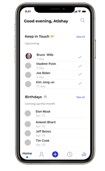 Philotes : A personal CRM – screenshot 2