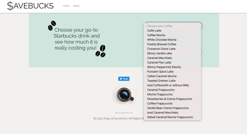 $aveBucks – screenshot 2