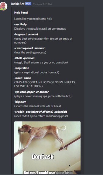 JackieBot – screenshot 1