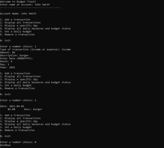 BudgetTrack – screenshot 1