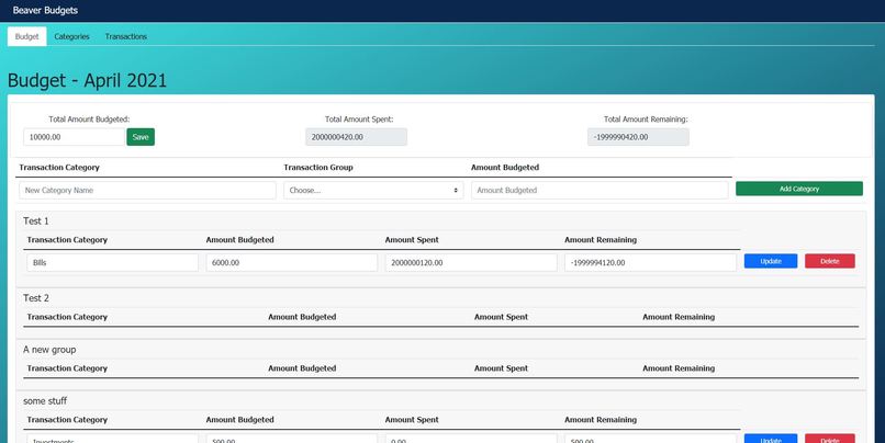 Beaver Budgets – screenshot 1