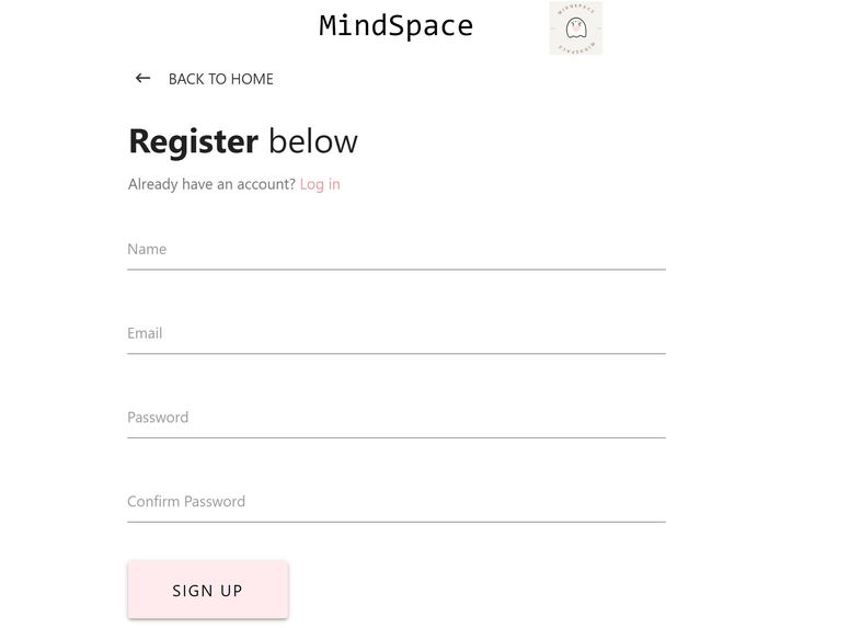 MindSpace Web Application – screenshot 2
