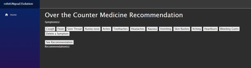 OTC Medicine Recommendation  – screenshot 1