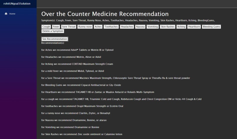 OTC Medicine Recommendation  – screenshot 2