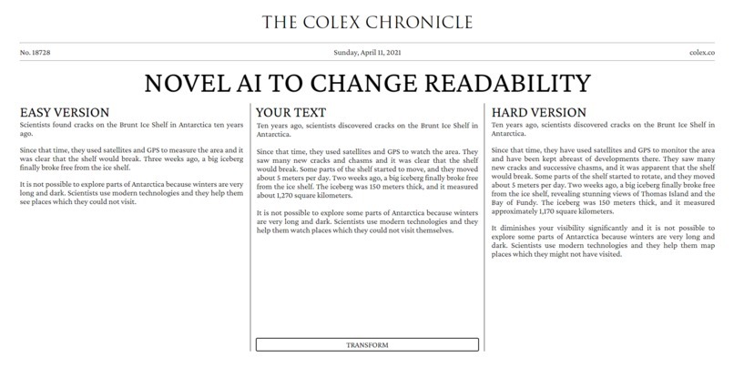Colex – screenshot 2