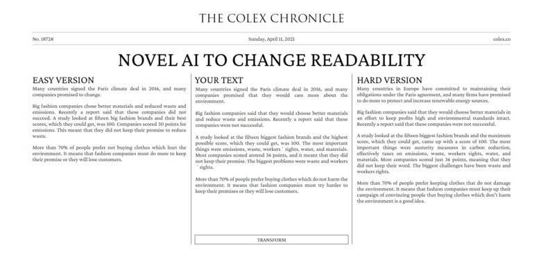 Colex – screenshot 3
