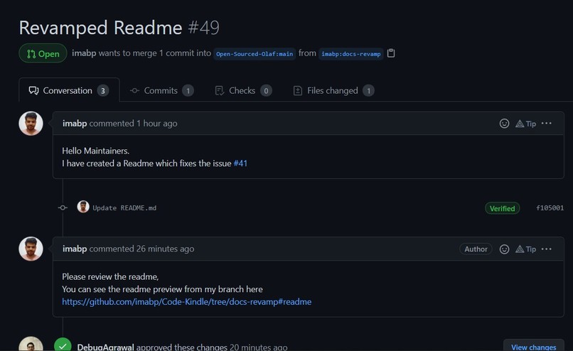 Contributions to Formica, CoS, Linker, CodeKindle – screenshot 2