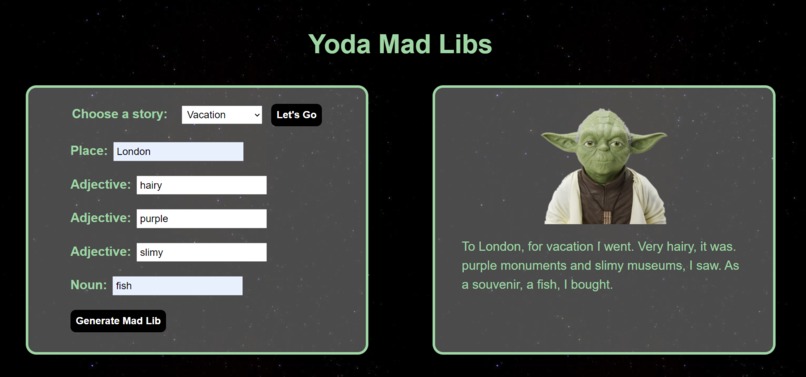 Yoda Mad Libs – screenshot 4