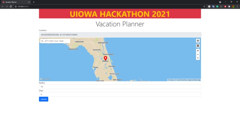[2] - Vacation Planner – screenshot 1