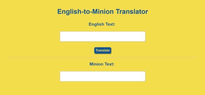 English-to-Minion Translator – screenshot 1