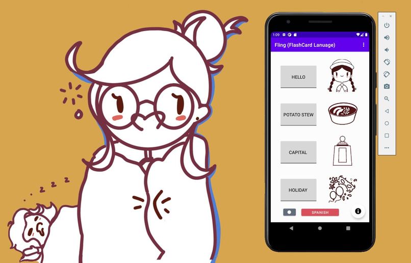 Fling (Flashcard Language Learning) – screenshot 2