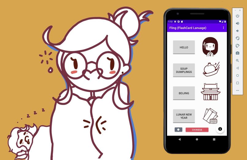 Fling (Flashcard Language Learning) – screenshot 1