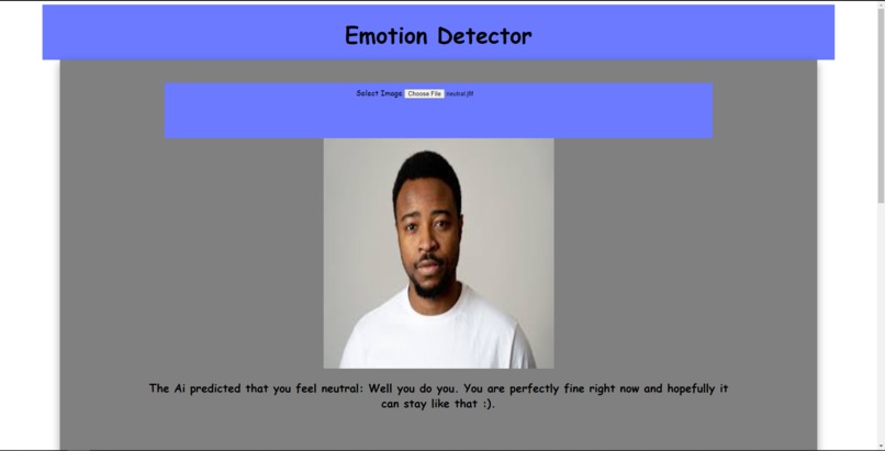 AI Powered Emotion Detection and Mental Health Advice – screenshot 1