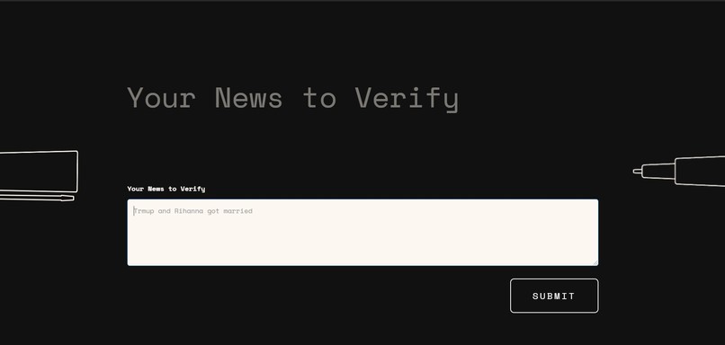 Fake news detection – screenshot 2