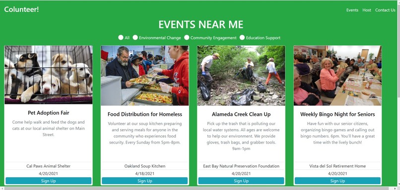 Co-lunteer – screenshot 2