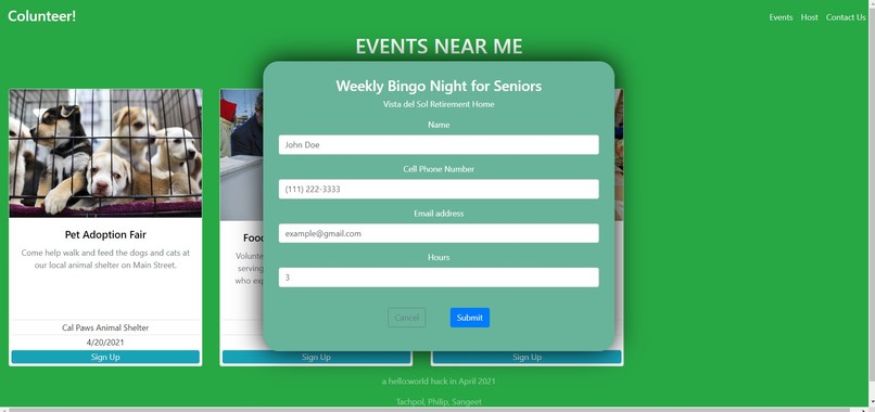 Co-lunteer – screenshot 3