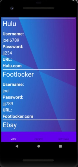 [44] - PasswordStorer – screenshot 2