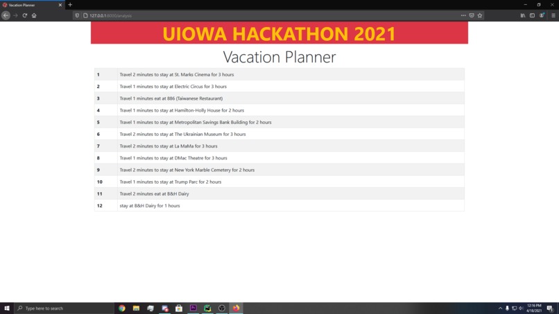 [2] - Vacation Planner – screenshot 4