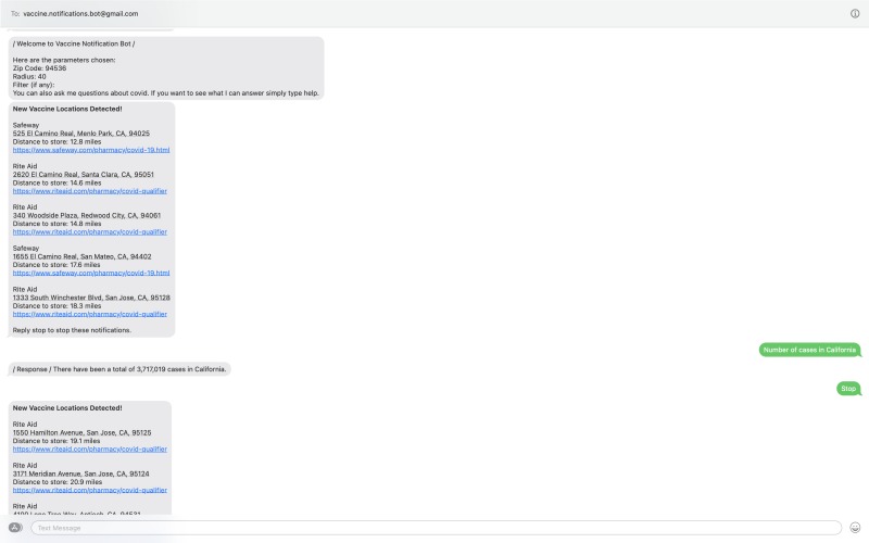 Covid Vaccine Bot – screenshot 4