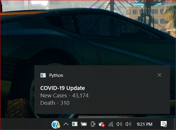 COVID-19 Notifier – screenshot 1