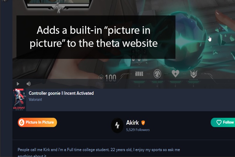 Picture-In-Picture Theta Player – screenshot 2
