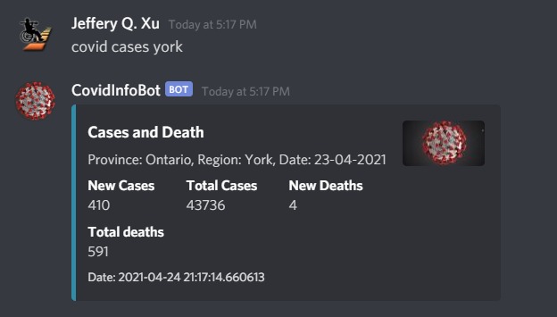 Covid19InfoBot – screenshot 3