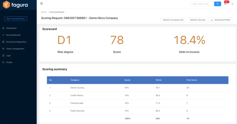 Scoring4Business – screenshot 5