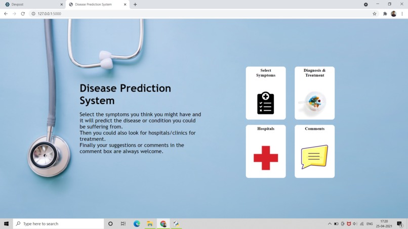 Disease Prediction System – screenshot 1