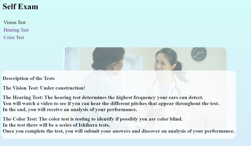 Self Exam – screenshot 1