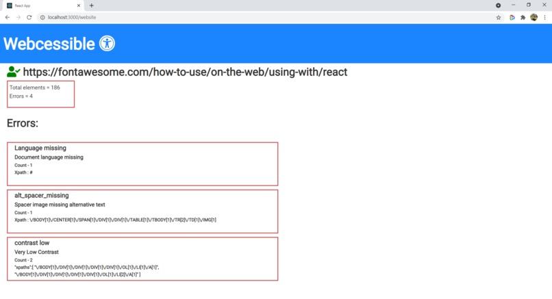 Webcessible – screenshot 2