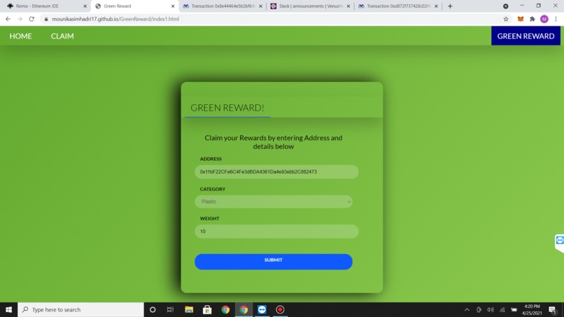 GREEN REWARD – screenshot 2