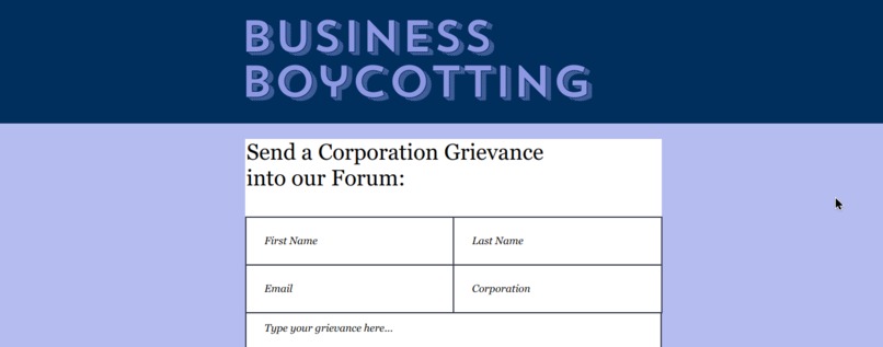 Business Boycotting – screenshot 2