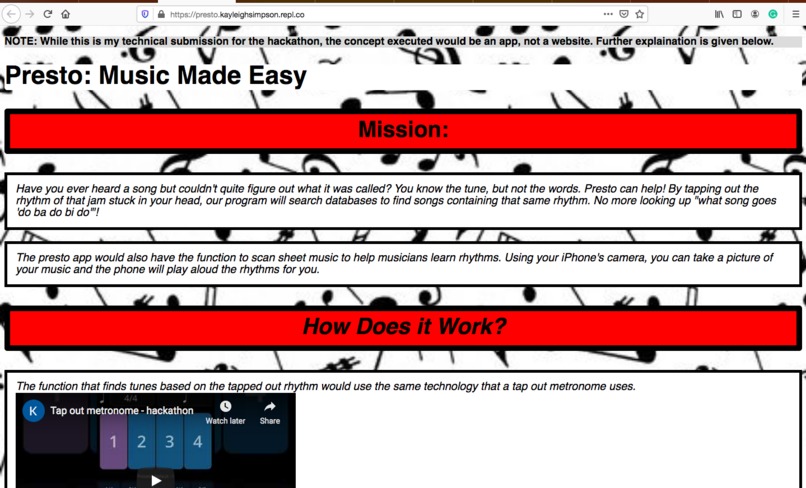 Presto – screenshot 1