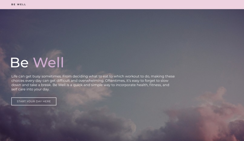 Be Well – screenshot 1