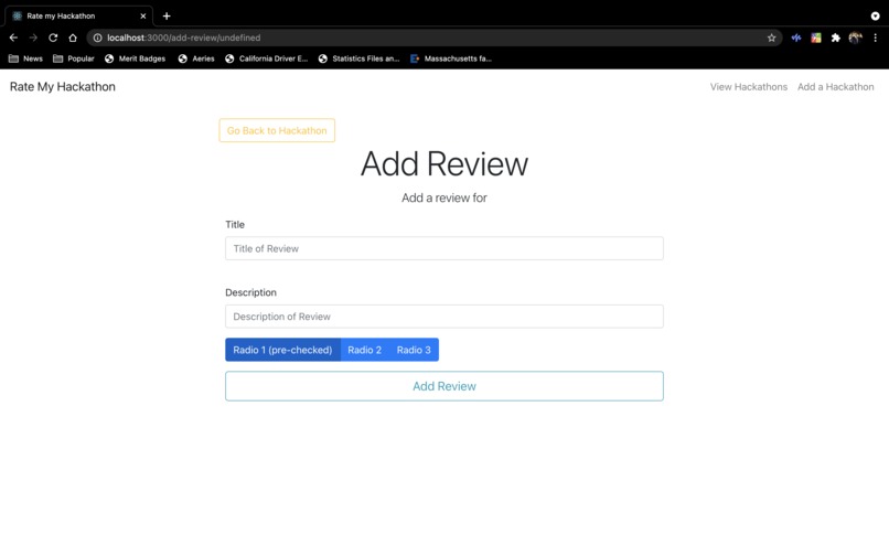 Rate My Hackathon – screenshot 7