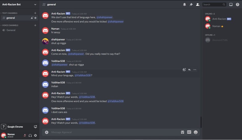 Anti-Discrimination Bot – screenshot 2