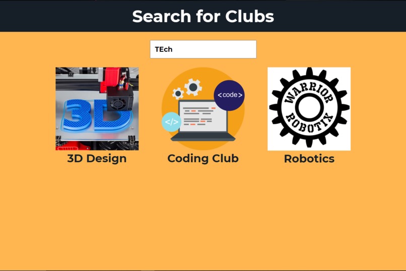 Club Finder System  – screenshot 4