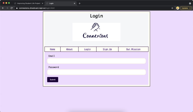 Connexions – screenshot 2