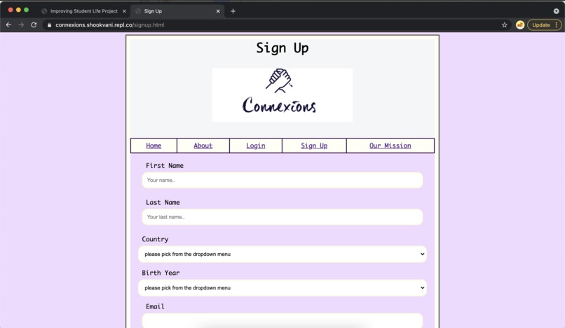 Connexions – screenshot 3