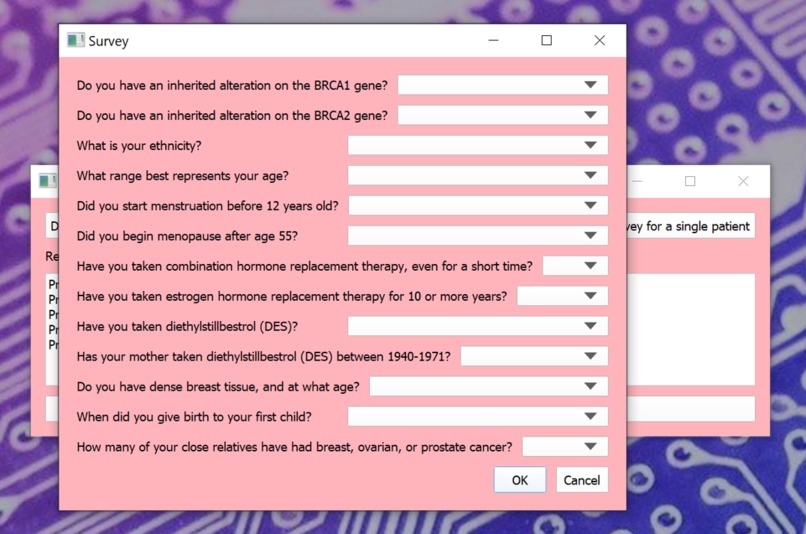 Breast and Ovarian Cancer Analysis (BOA) – screenshot 2